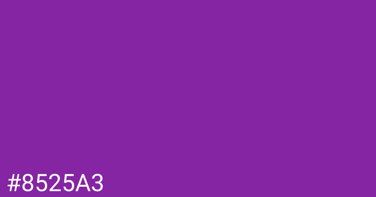 Hex color #8525a3 graphic