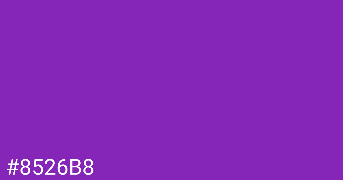 Hex color #8526b8 graphic