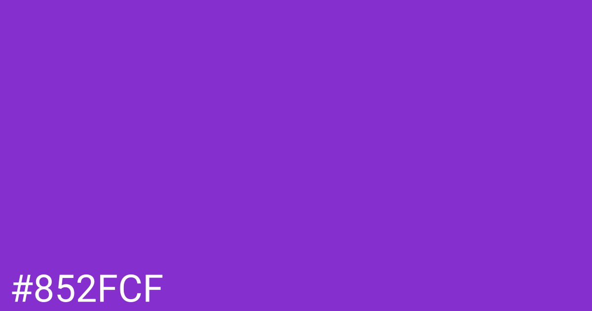 Hex color #852fcf graphic