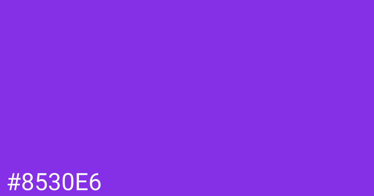 Hex color #8530e6 graphic