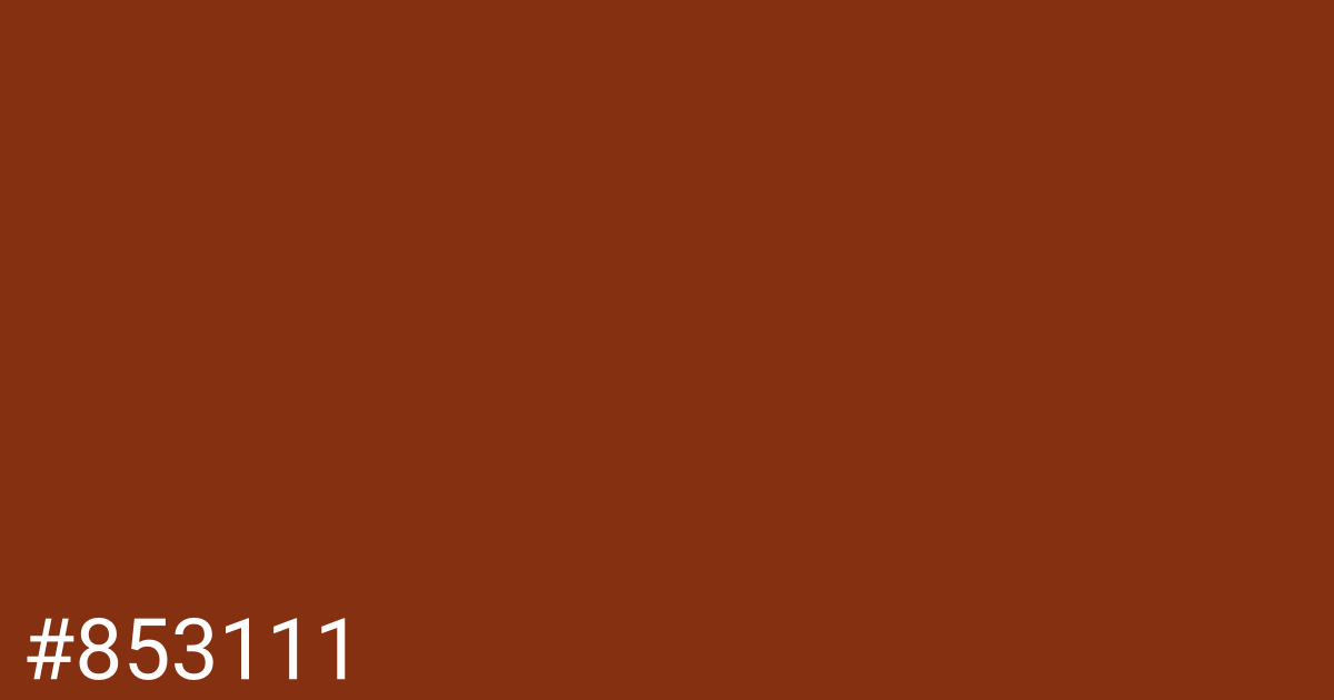 Hex color #853111 graphic