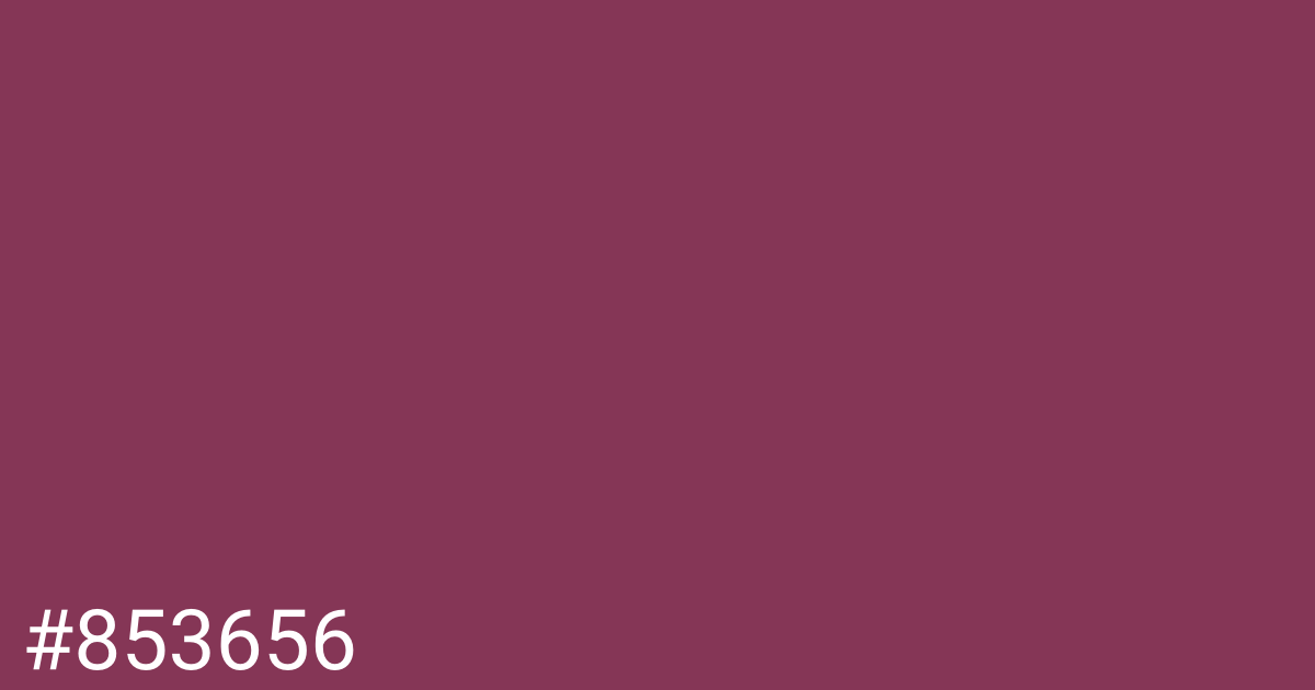 Hex color #853656 graphic