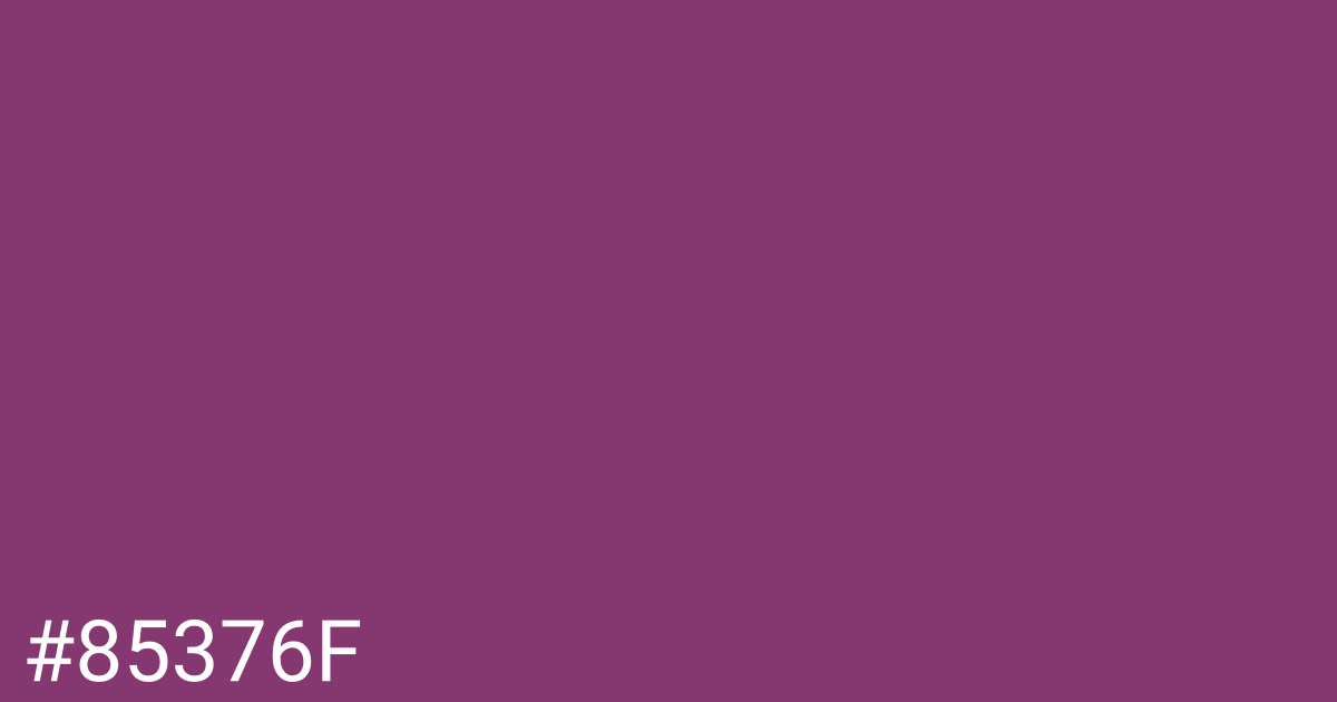 Hex color #85376f graphic