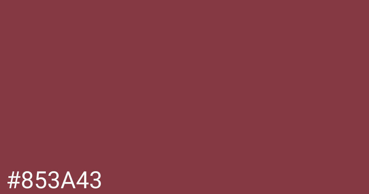 Hex color #853a43 graphic