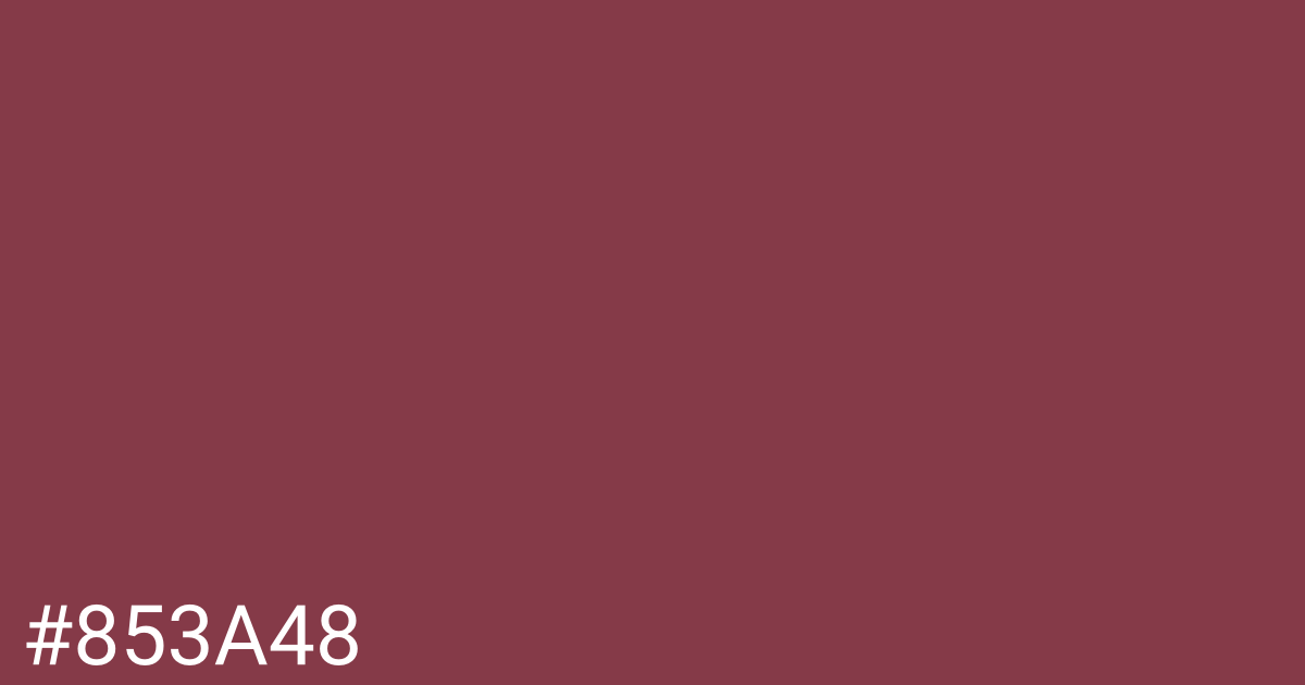 Hex color #853a48 graphic