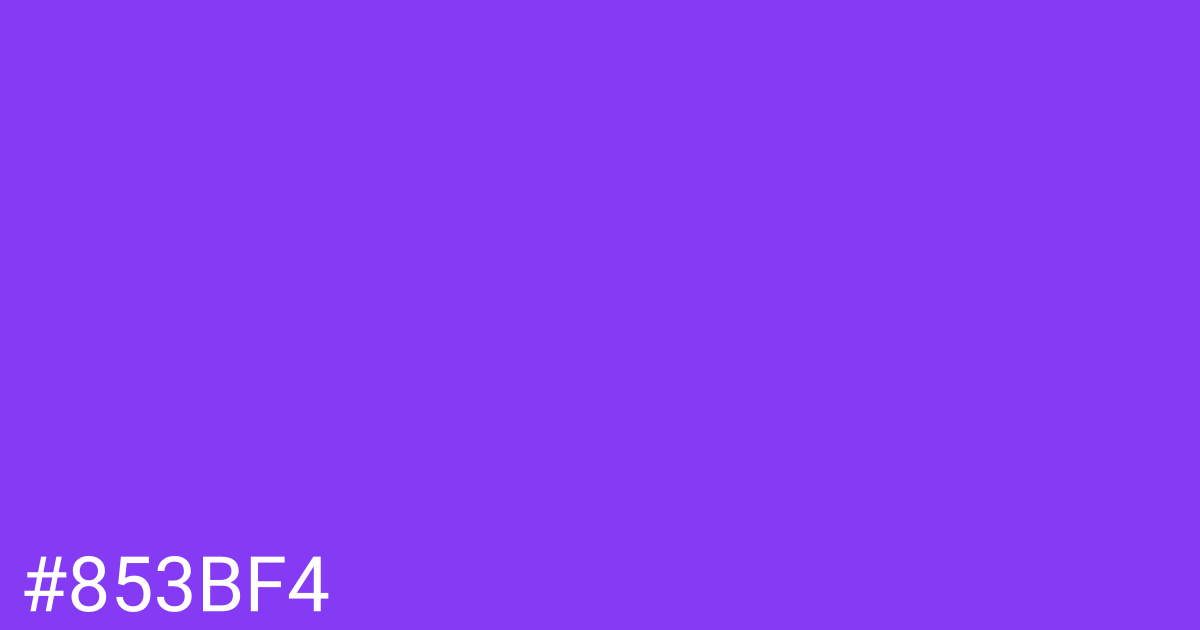 Hex color #853bf4 graphic