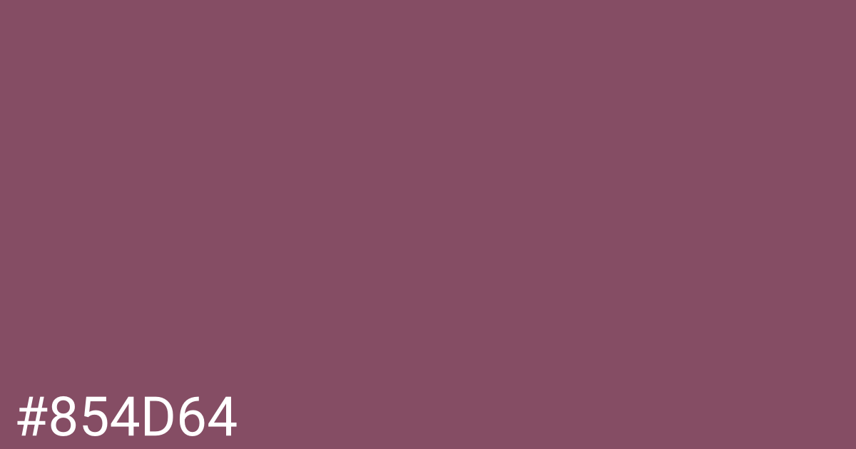 Hex color #854d64 graphic