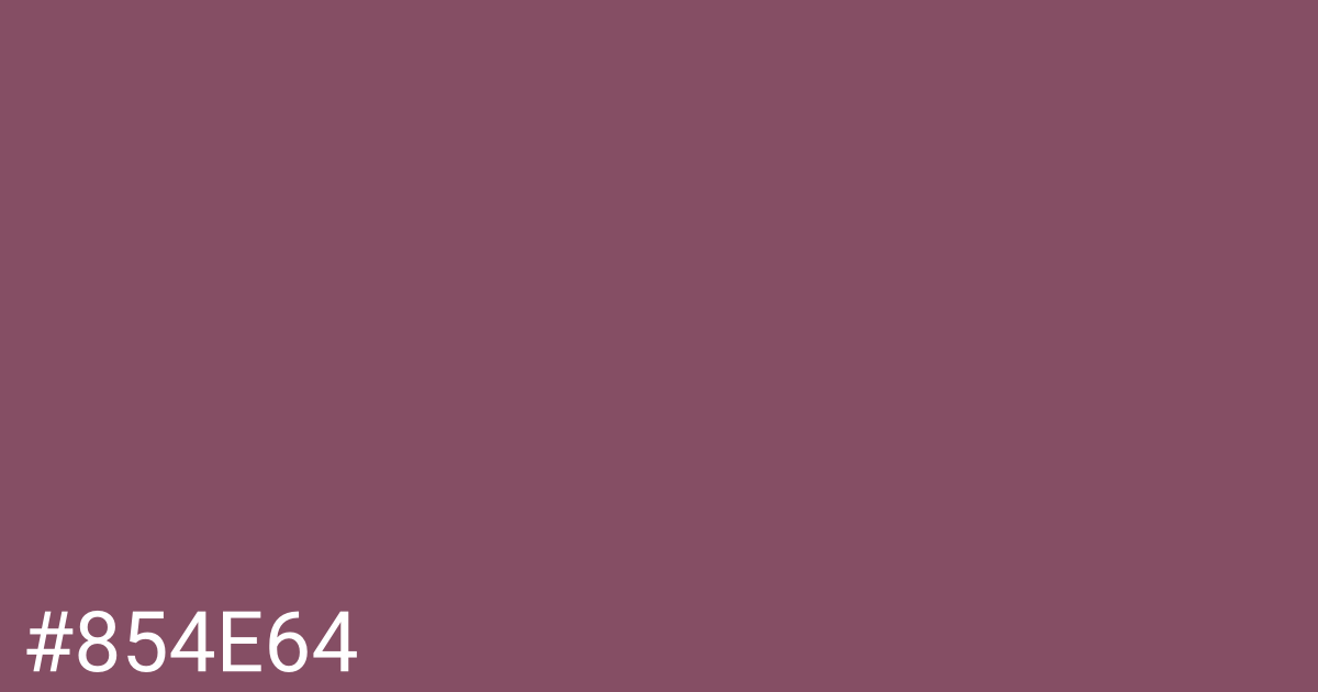 Hex color #854e64 graphic