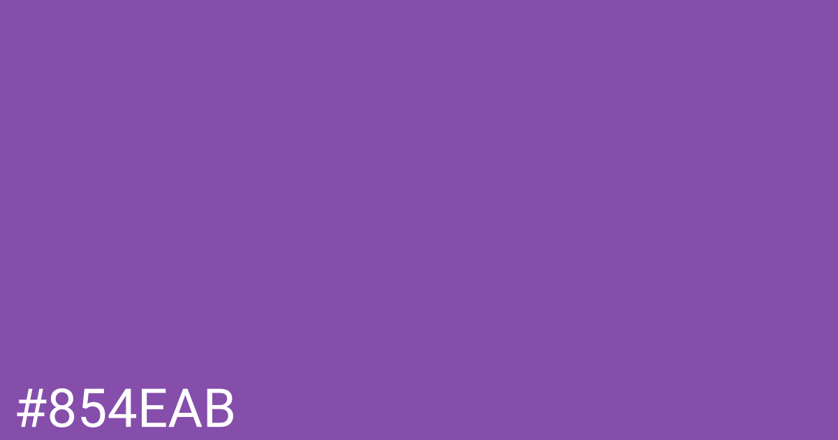 Hex color #854eab graphic