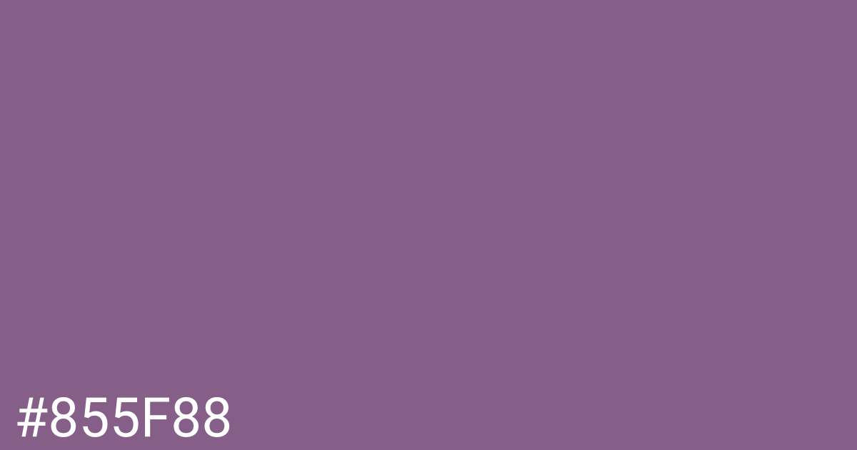 Hex color #855f88 graphic