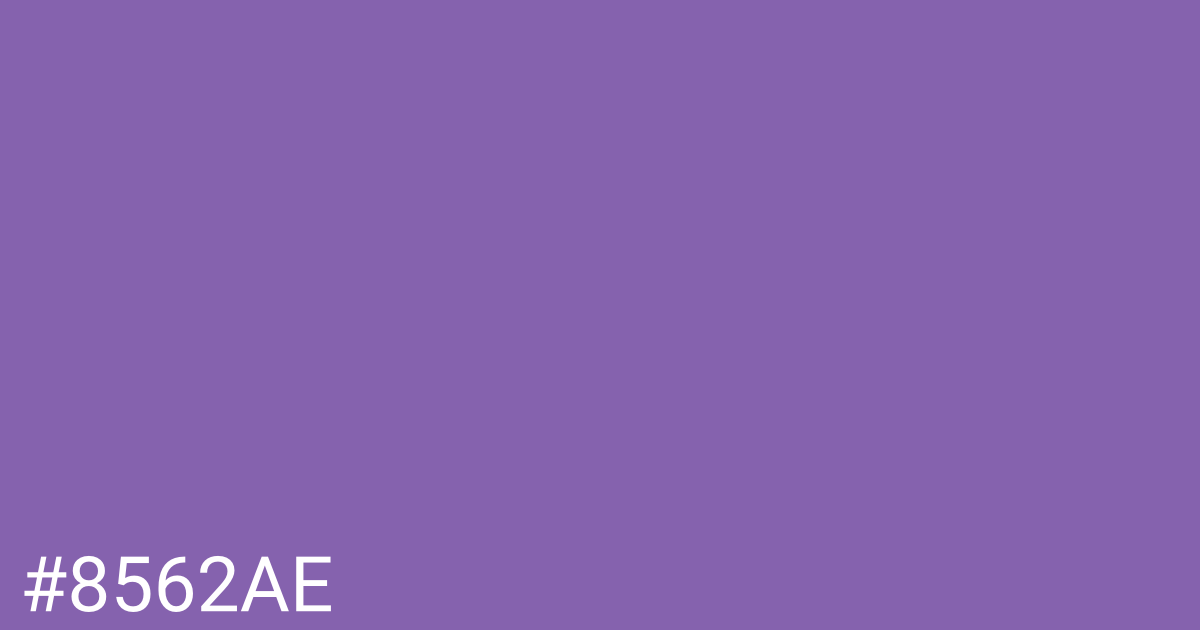 Hex color #8562ae graphic
