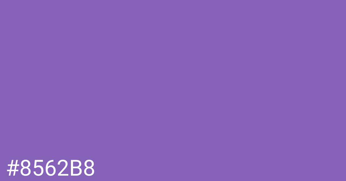 Hex color #8562b8 graphic