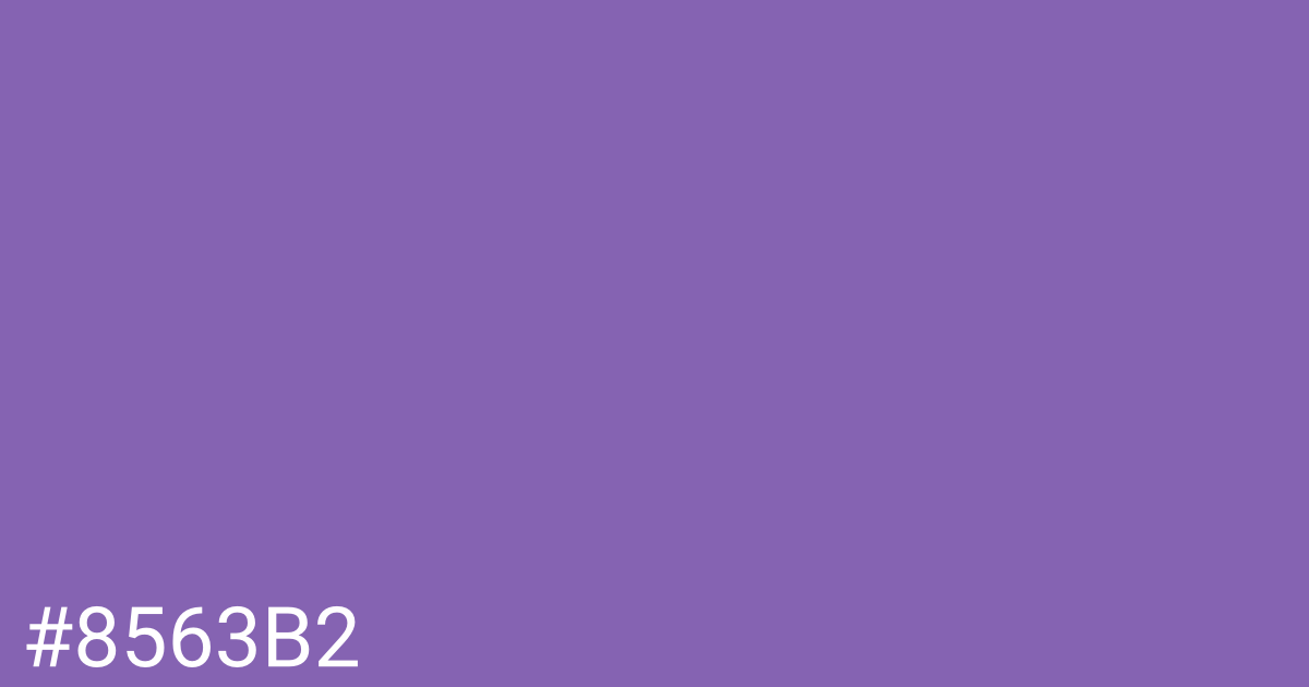 Hex color #8563b2 graphic