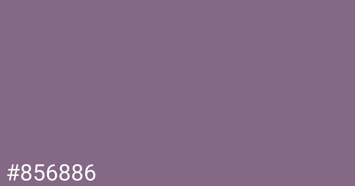Hex color #856886 graphic