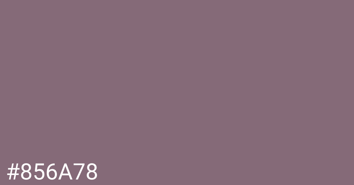 Hex color #856a78 graphic