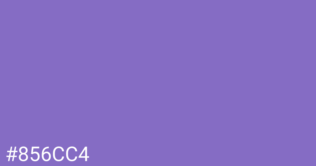 Hex color #856cc4 graphic