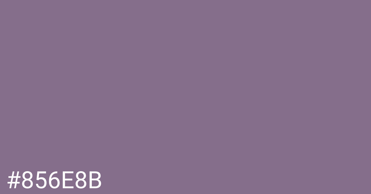 Hex color #856e8b graphic