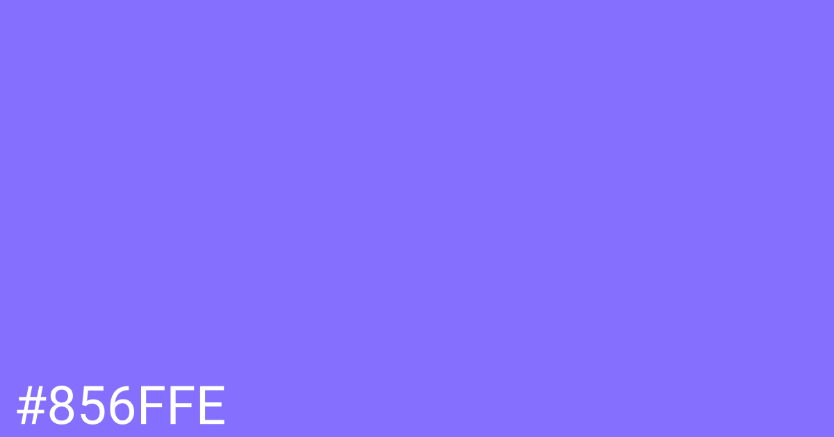 Hex color #856ffe graphic
