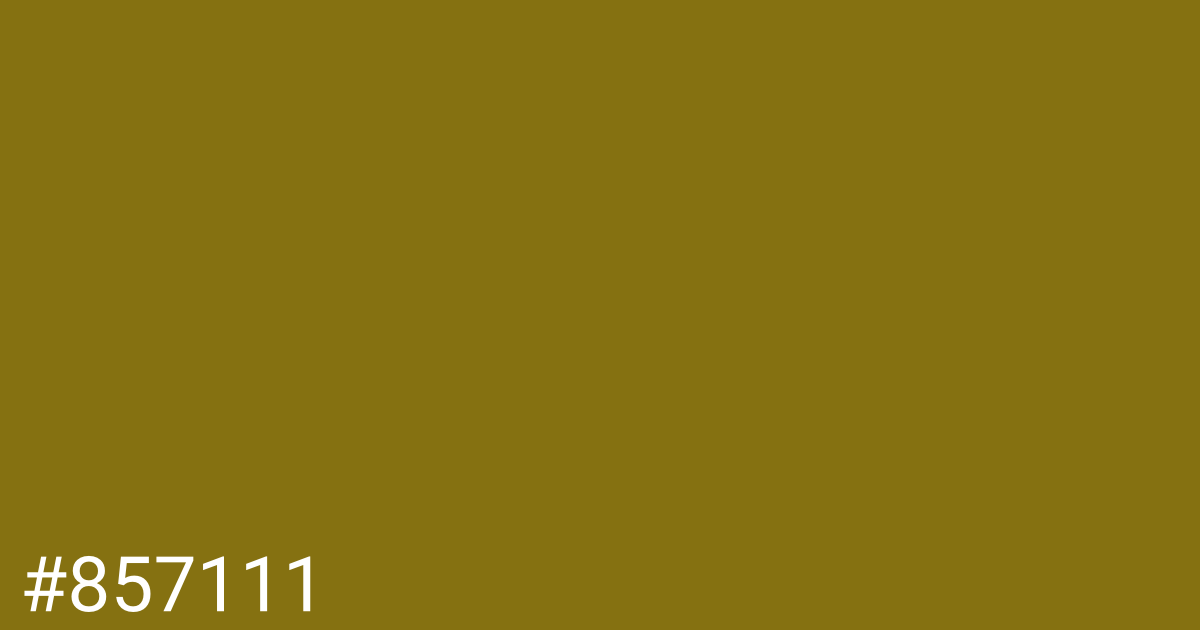 Hex color #857111 graphic