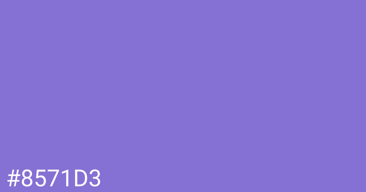 Hex color #8571d3 graphic