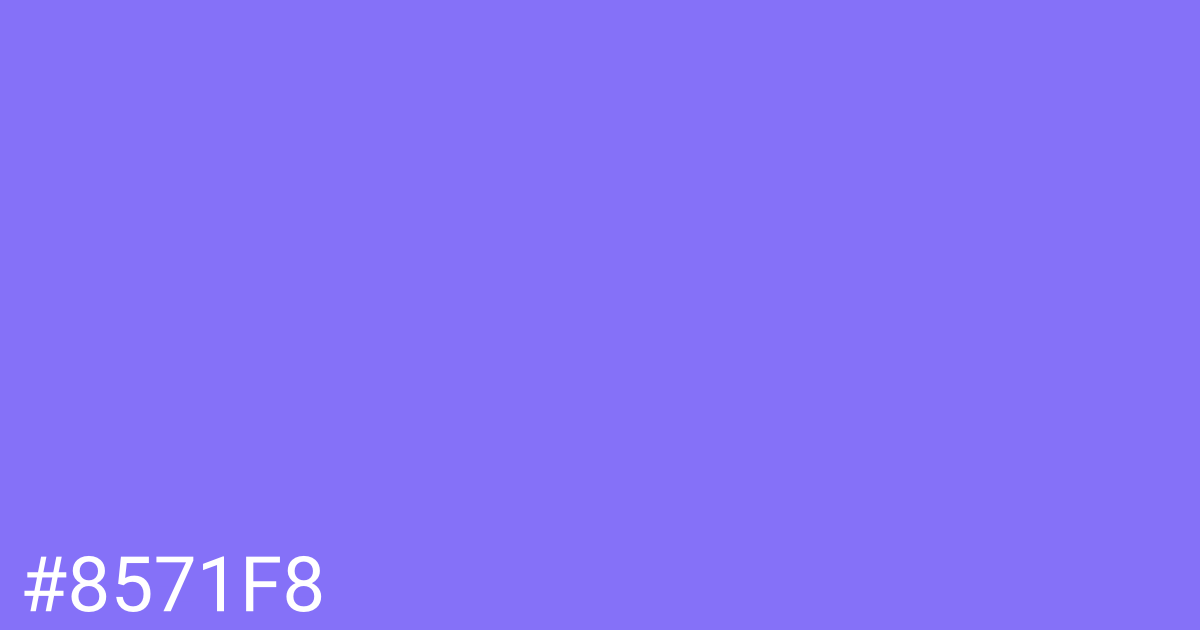 Hex color #8571f8 graphic