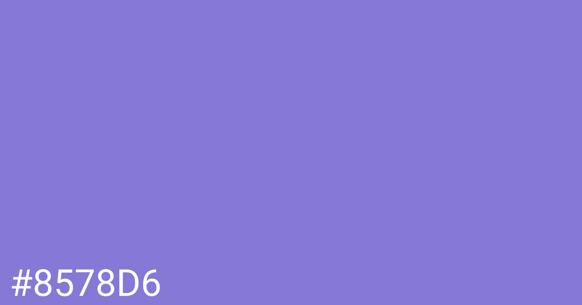 Hex color #8578d6 graphic