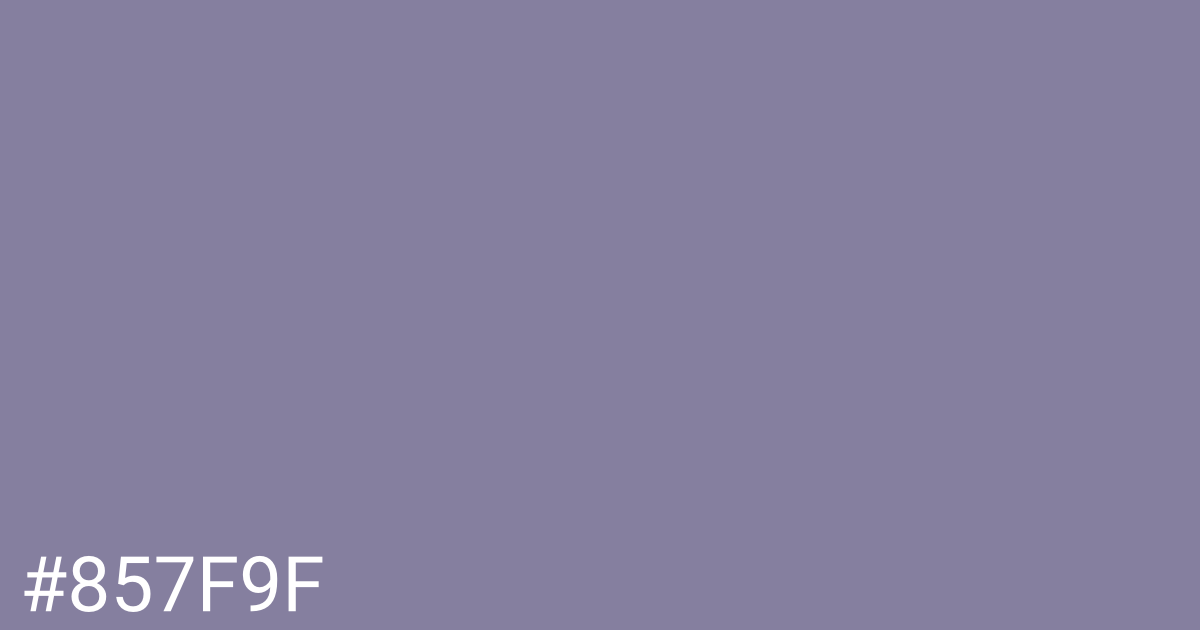 Hex color #857f9f graphic