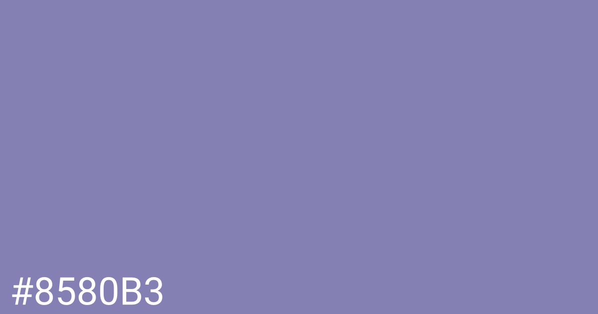 Hex color #8580b3 graphic