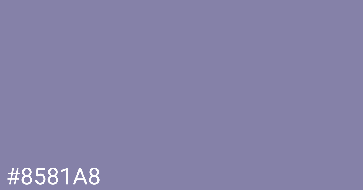 Hex color #8581a8 graphic