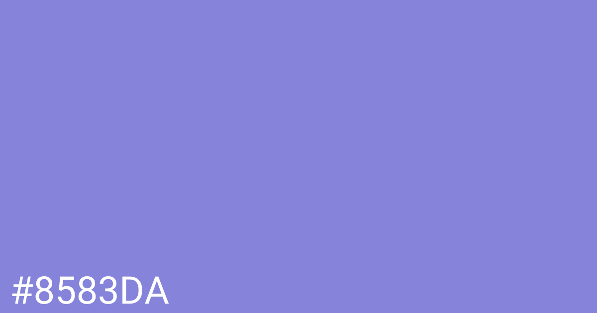 Hex color #8583da graphic