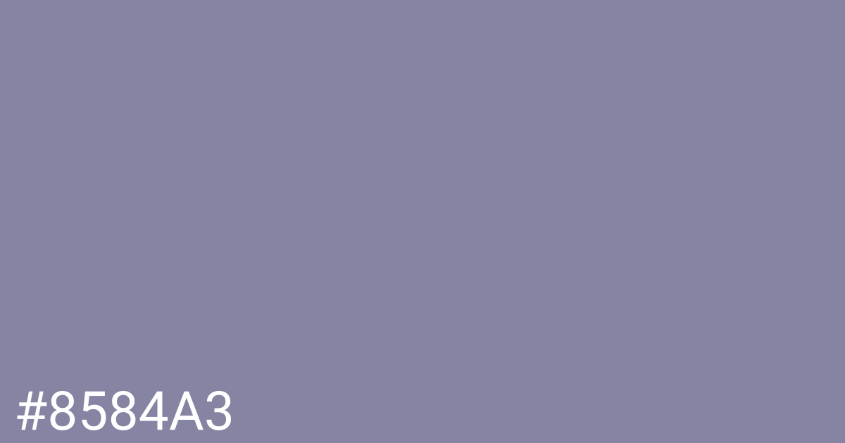 Hex color #8584a3 graphic