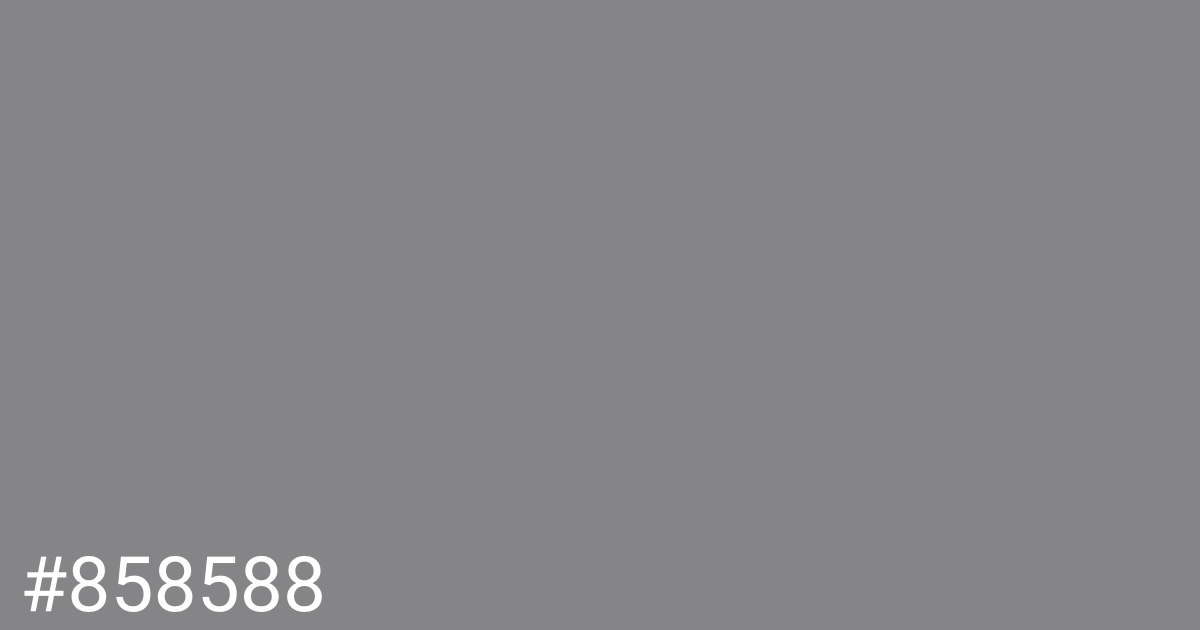 Hex color #858588 graphic