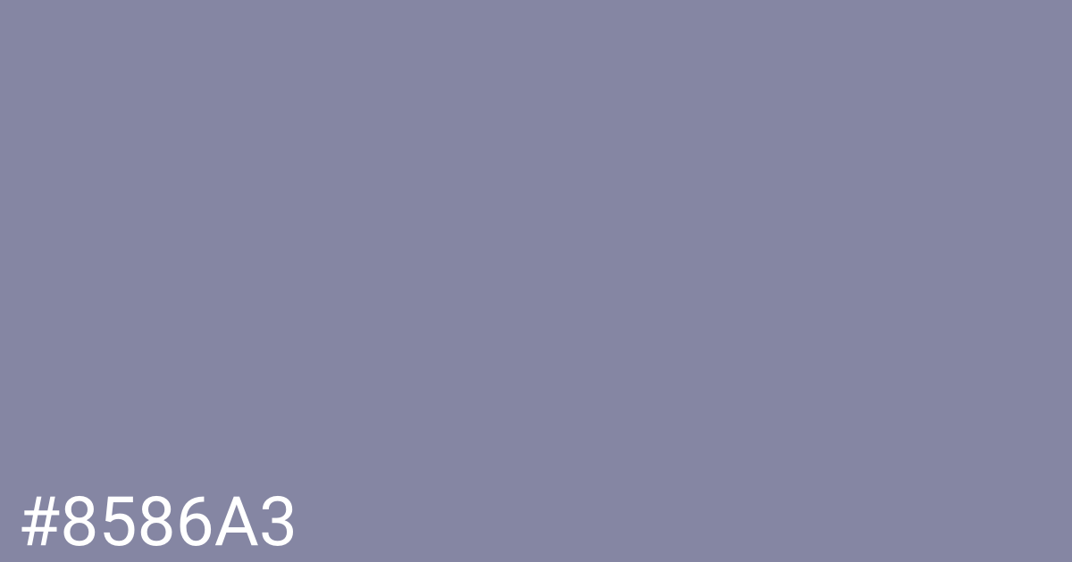 Hex color #8586a3 graphic