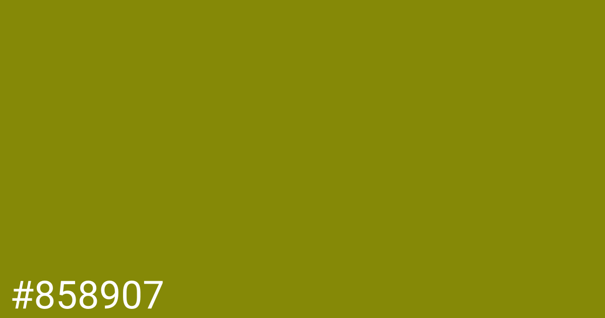 Hex color #858907 graphic
