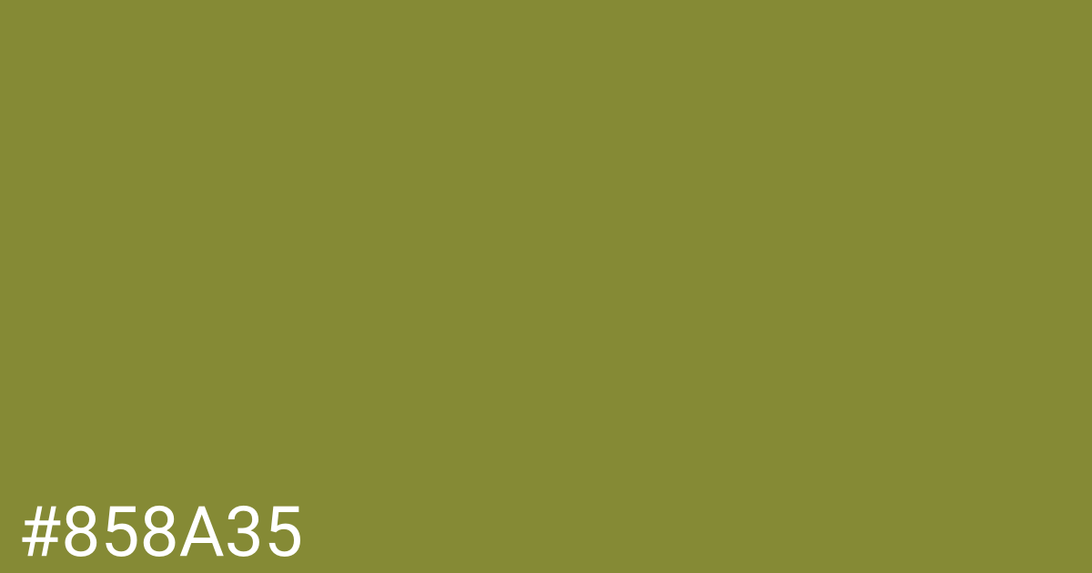 Hex color #858a35 graphic