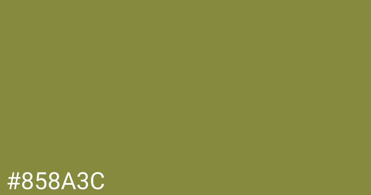 Hex color #858a3c graphic