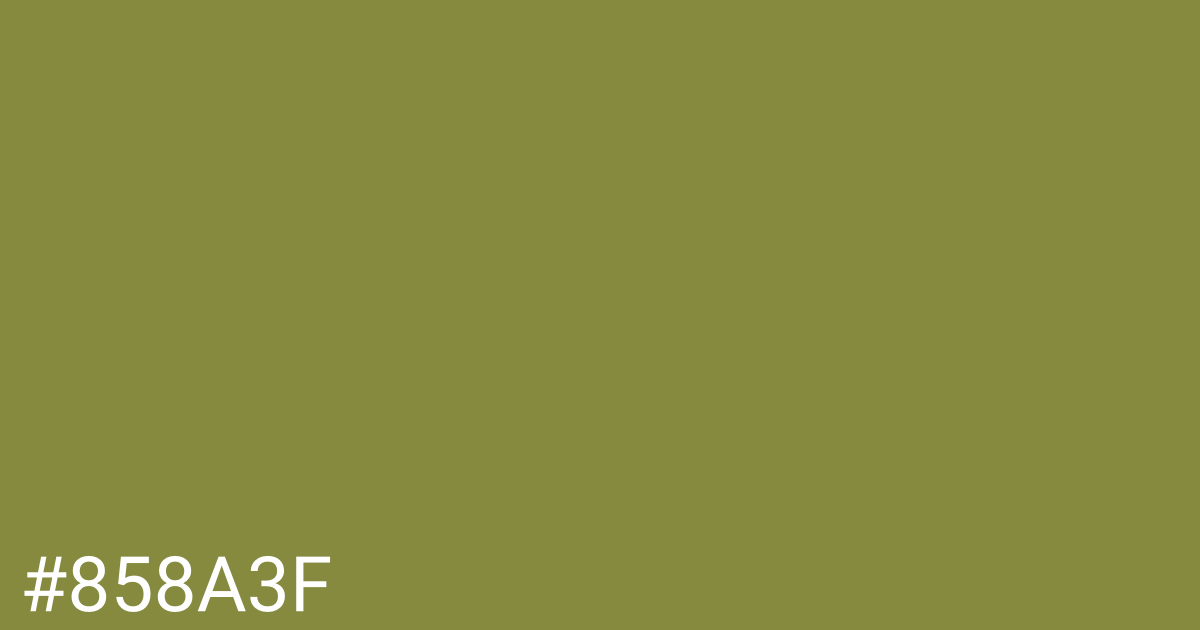 Hex color #858a3f graphic