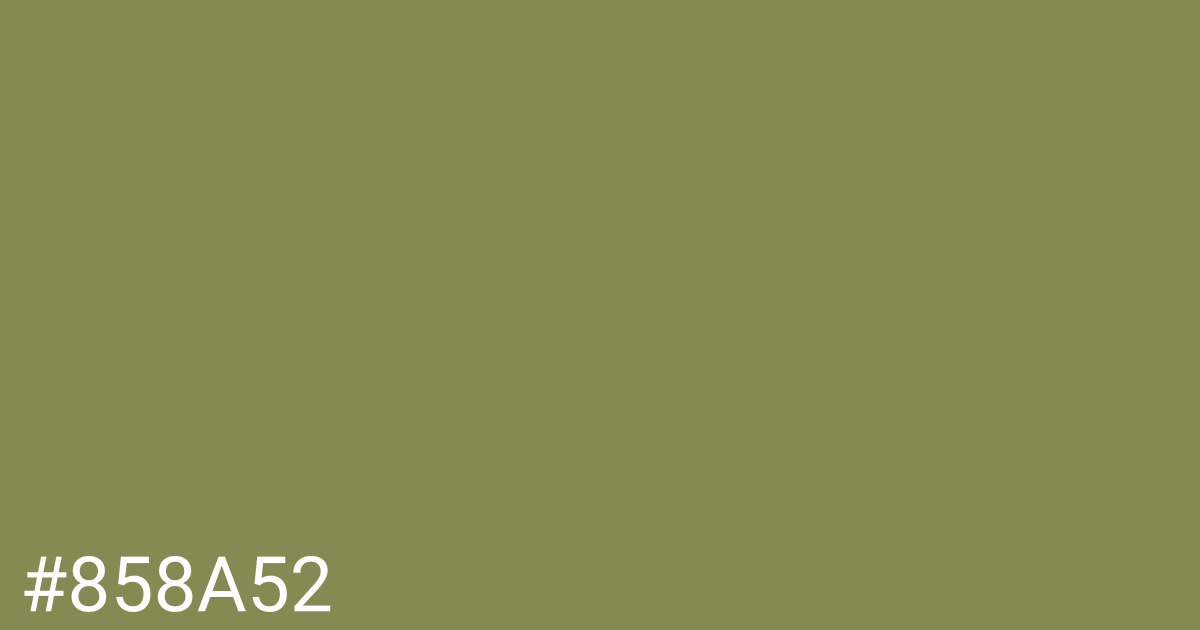 Hex color #858a52 graphic