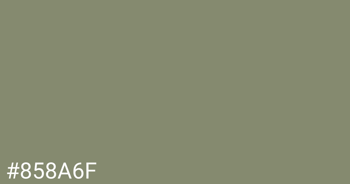 Hex color #858a6f graphic