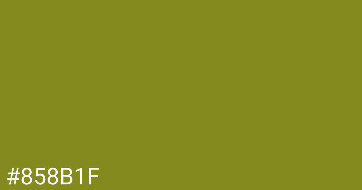 Hex color #858b1f graphic