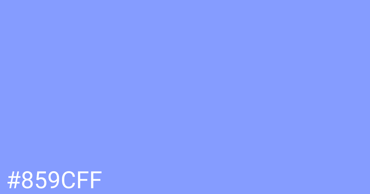 Hex color #859cff graphic