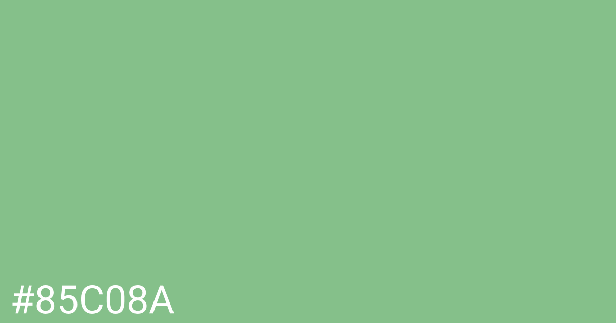 Hex color #85c08a graphic