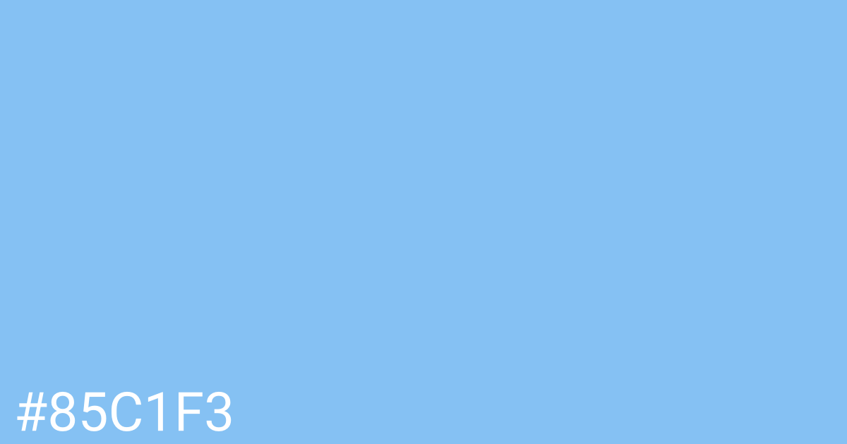 Hex color #85c1f3 graphic