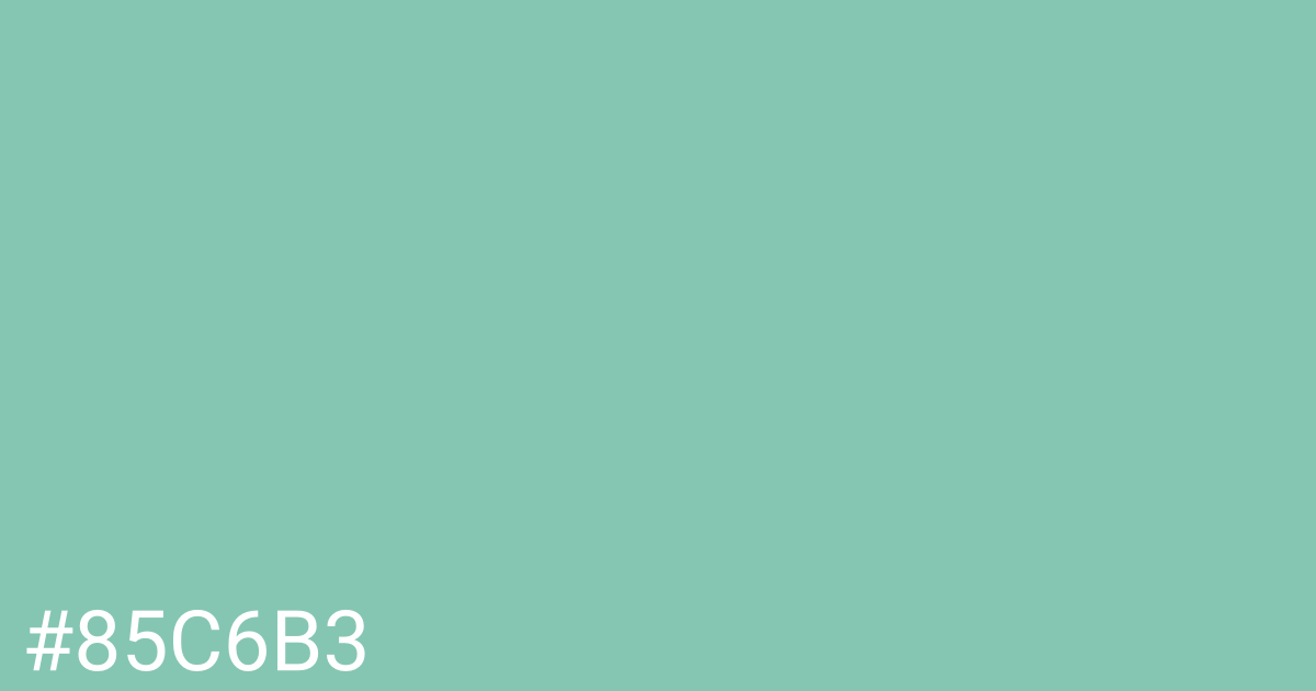 Hex color #85c6b3 graphic