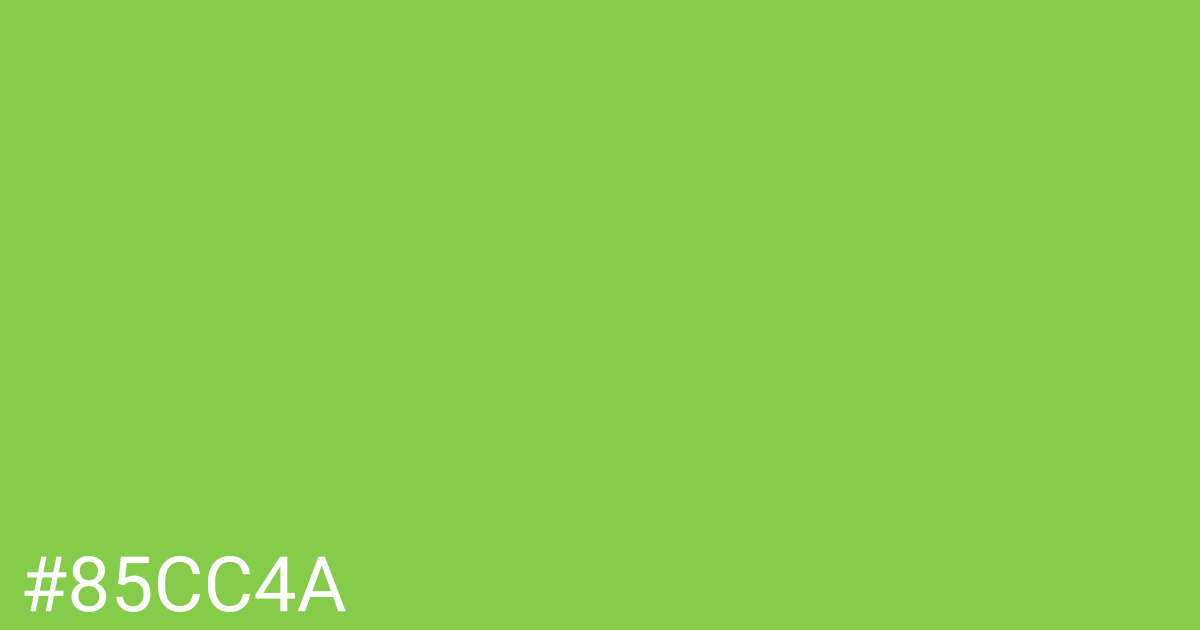 Hex color #85cc4a graphic