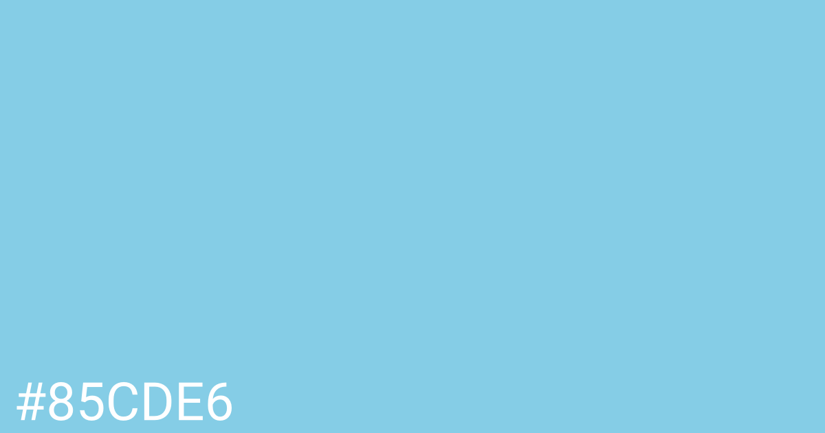 Hex color #85cde6 graphic