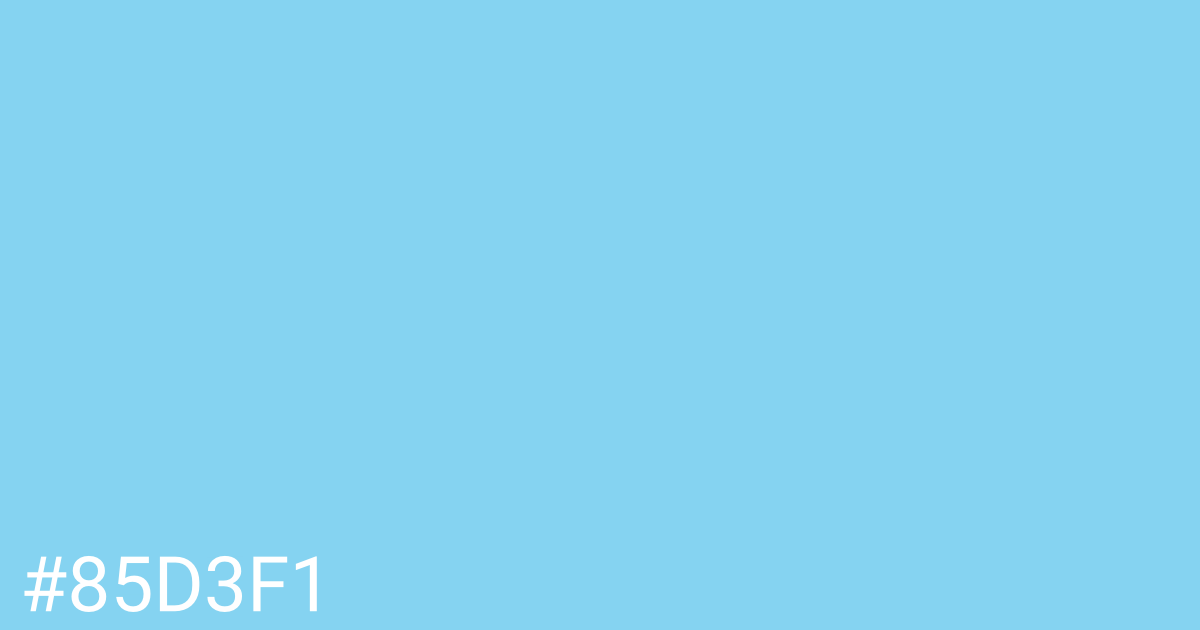 Hex color #85d3f1 graphic