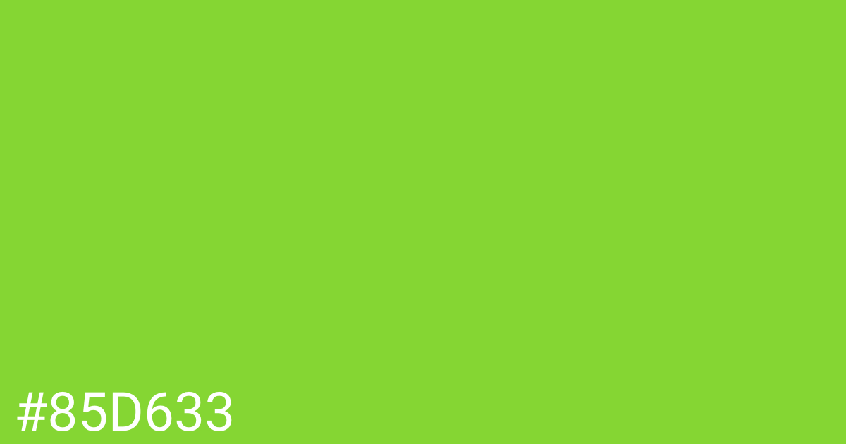 Hex color #85d633 graphic