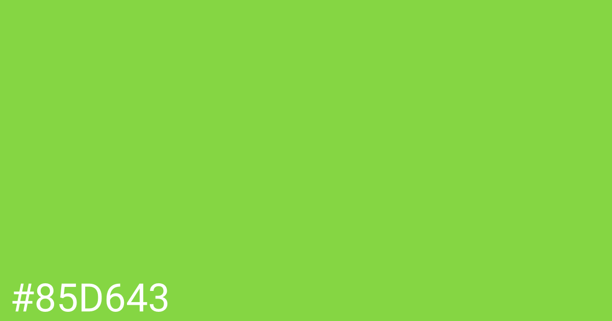 Hex color #85d643 graphic