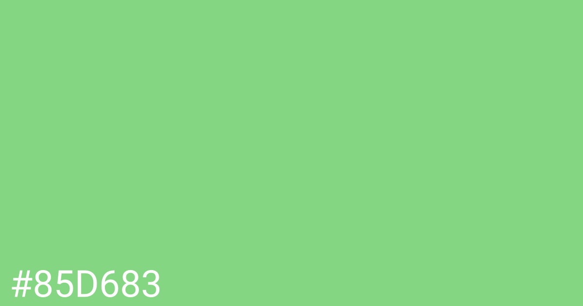 Hex color #85d683 graphic